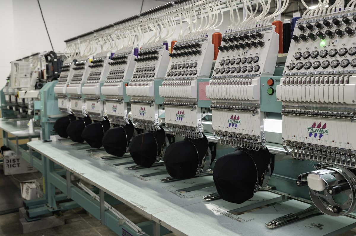 Industrial Embroidery Machines with Multiple Workstations